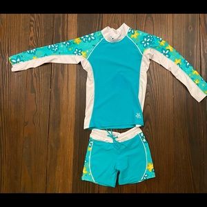 TUGA girls swimwear set SPF sold as set size 8/10 top and bottom